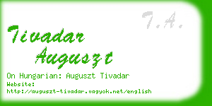 tivadar auguszt business card